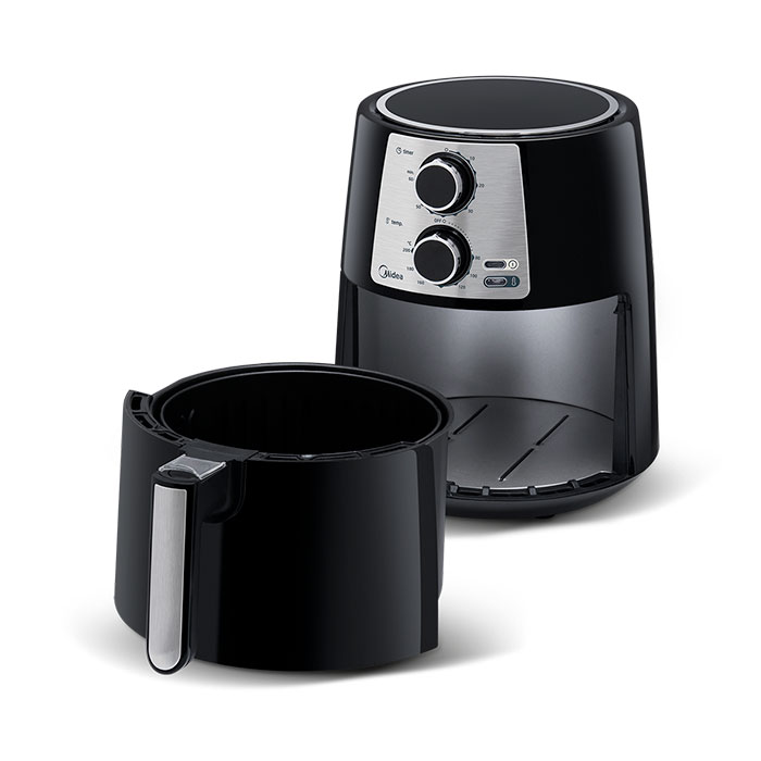 Freidora de Aire Eléctrica Negro con Inoxidable  3.5 L MIDEA
