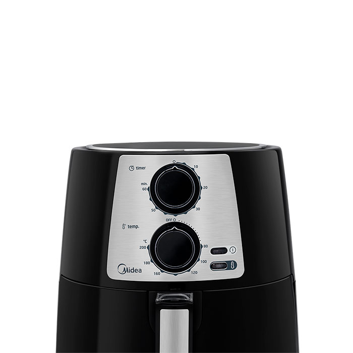 Freidora de Aire Eléctrica Negro con Inoxidable  3.5 L MIDEA