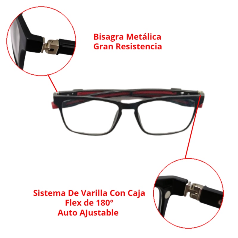 Lentes Con Clip Deportivo Para Graduar, Gafas Clip on Magnéticos Intercambiables 6 en 1, Marca Urban Boutique Modelo 2507