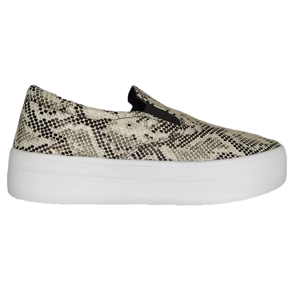 TENIS SLIP ON CON PLATAFORMA PARA MUJER ANIMAL PRINT MARCA PAVIMX MOD.505