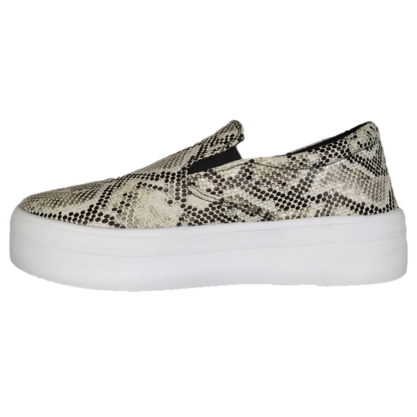 TENIS SLIP ON CON PLATAFORMA PARA MUJER ANIMAL PRINT MARCA PAVIMX MOD.505