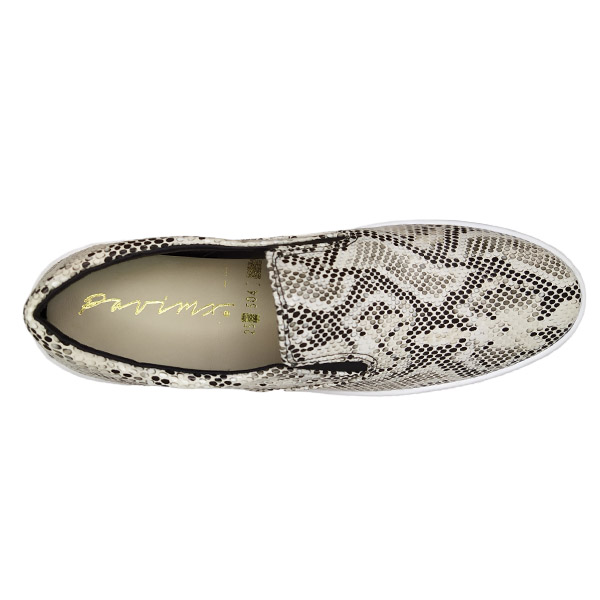 TENIS SLIP ON CON PLATAFORMA PARA MUJER ANIMAL PRINT MARCA PAVIMX MOD.505