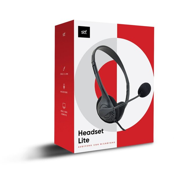 Audífono Con Micrófono Para Computadora Headset Lite Stf Negro