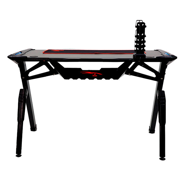 Yugen Escritorio Mesa YG-MXRGB Gamer Fibra Carbono Led Accesorios Negro