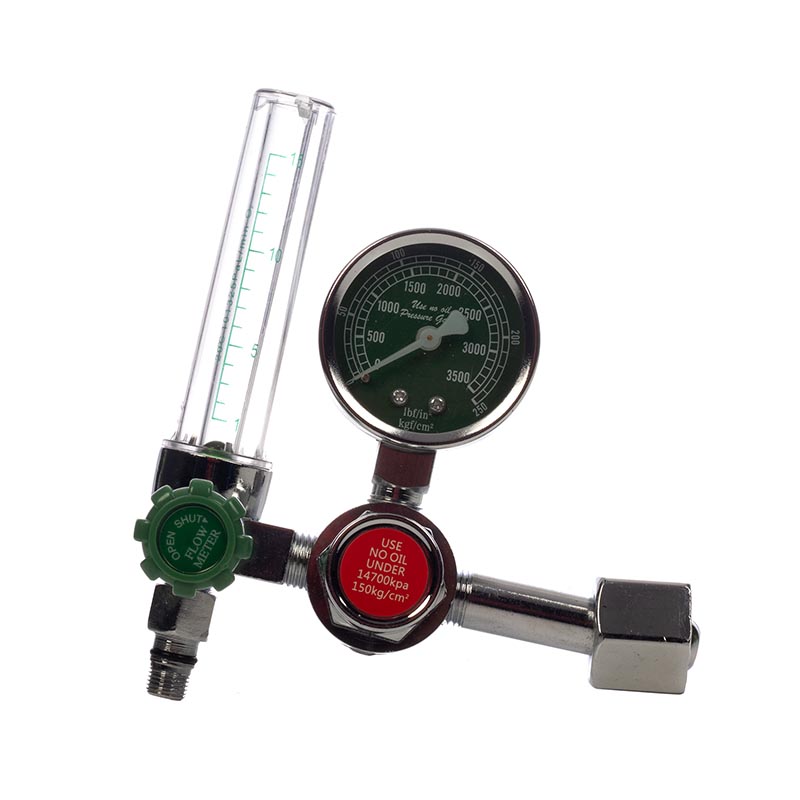 Manómetro Regulador De Oxígeno Médico con Vaso Humificador, Manguera y Puntas Nasales