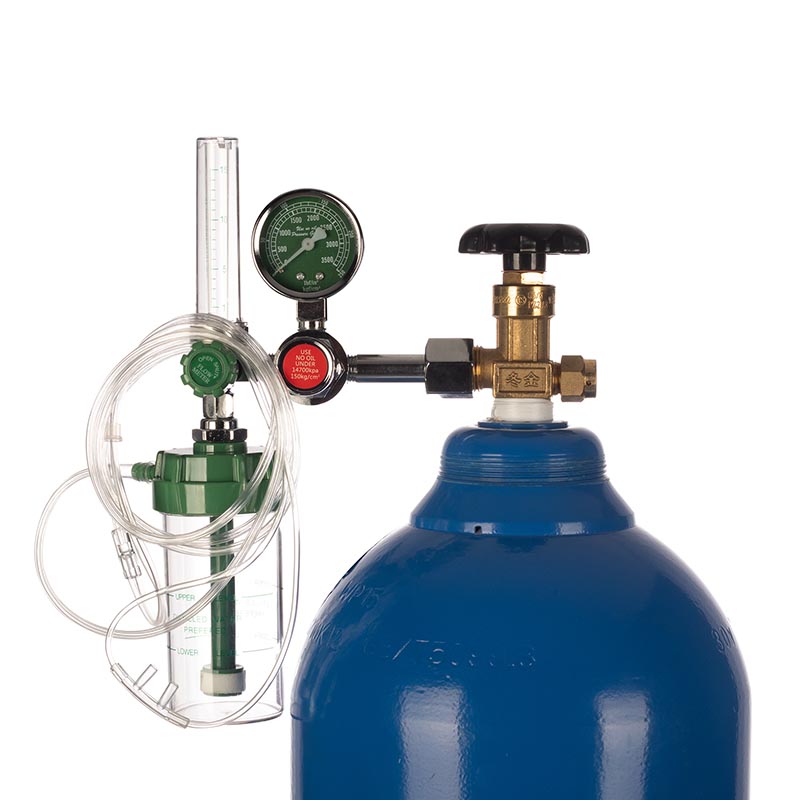 Manómetro Regulador De Oxígeno Médico con Vaso Humificador, Manguera y Puntas Nasales