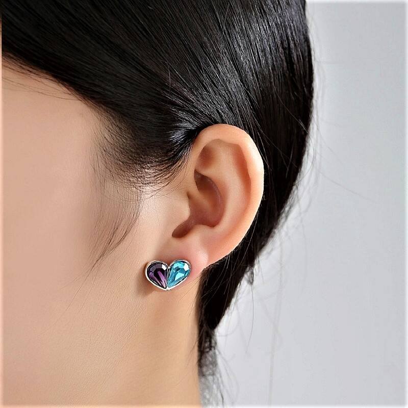 Set Libelula con Cristales Swarovski Baño Rodio Farcelli Jewelry INCLUYE CAJA PARA REGALO