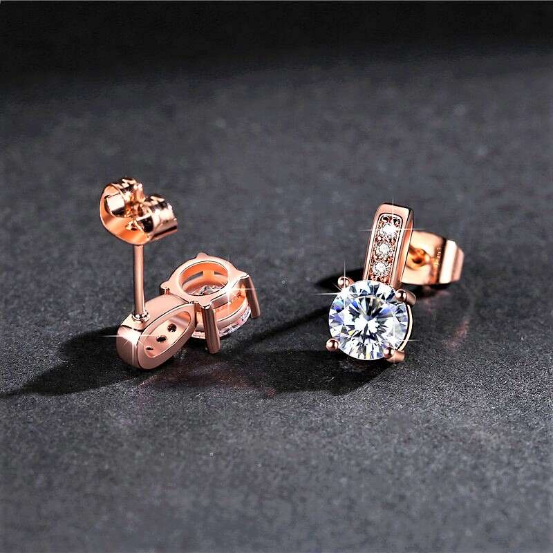 Set Destellos con Cristales Swarovski Baño de Oro Rosa Farcelli Jewelry INCLUYE CAJA PARA REGALO