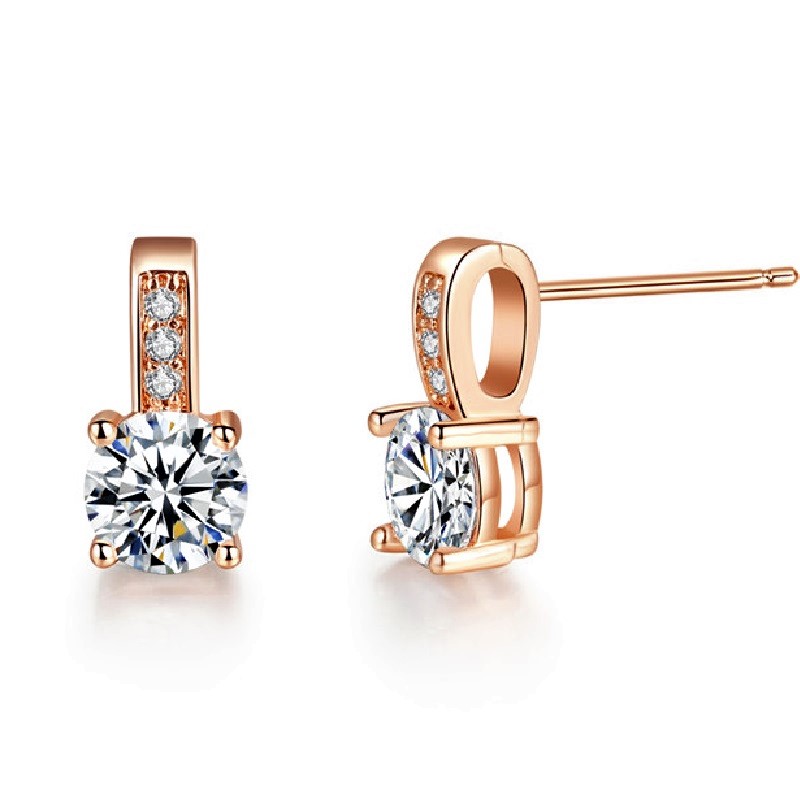 Set Destellos con Cristales Swarovski Baño de Oro Rosa Farcelli Jewelry INCLUYE CAJA PARA REGALO