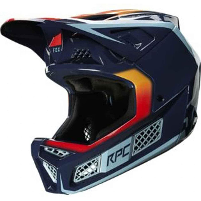 Fox Racing Rampage Pro - Casco de Carbono, Marino, Mediano