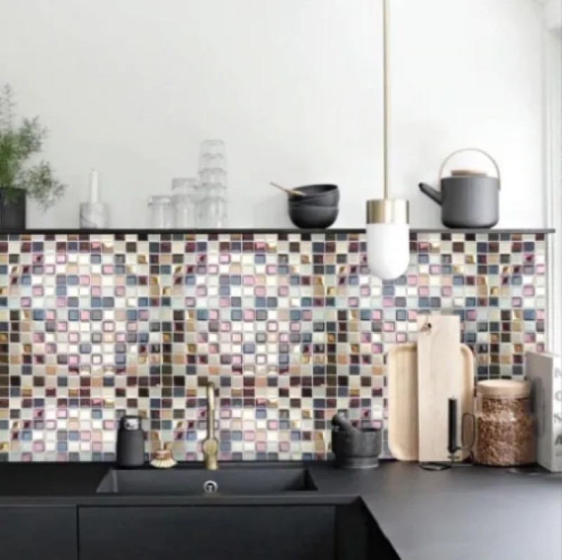 Mosaico Adherible Premium Cuadros Diamantes 3D 1pz