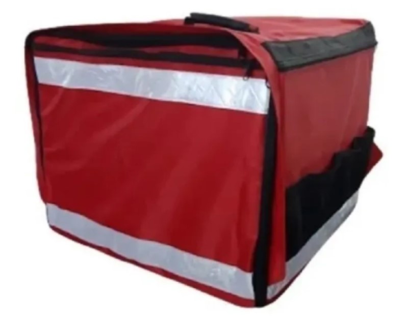 Mochila Para Repartidor Moto Color Rojo, Grande