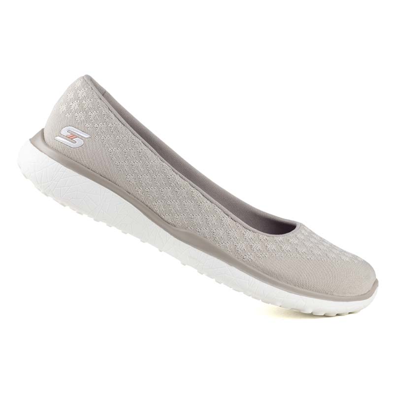 TENIS SKECHERS PARA DAMA COMODOS MEMORY FOAM CITY WALK 23312 NATURAL