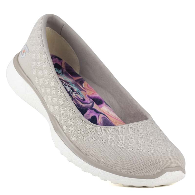 TENIS SKECHERS PARA DAMA COMODOS MEMORY FOAM CITY WALK 23312 NATURAL