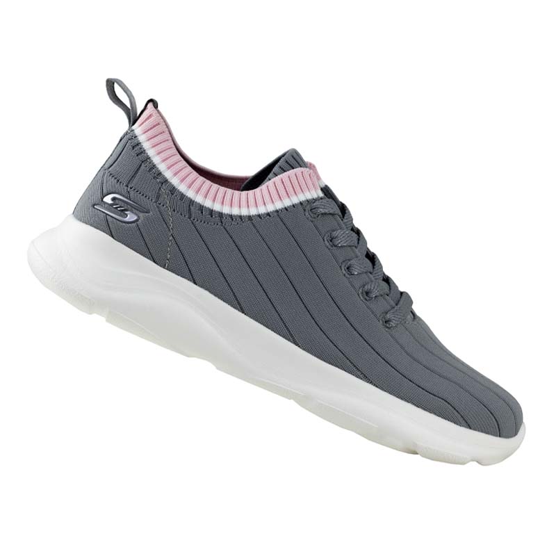 TENIS SKECHERS PARA DAMA SPORT SURGE 32536 GRIS ROSA MEMORY FOAM ORIGINALES
