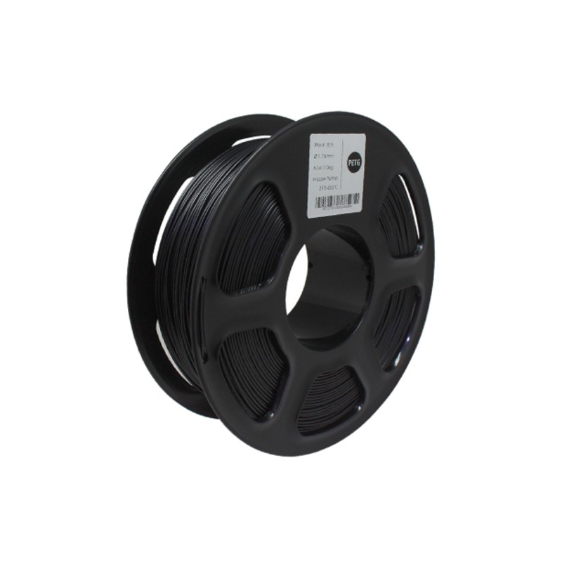 Rollo Filamento Petg 1.75 Mm Negro Para Impresora 3d