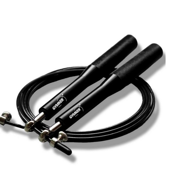 Cuerda Saltar Aluminio Box Crossfit Ultra Rapida Negro Gymker