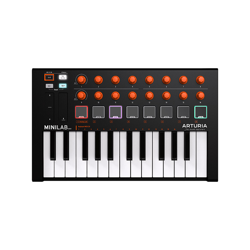 Controlador MIDI USB Arturia MiniLab Mkii Orange