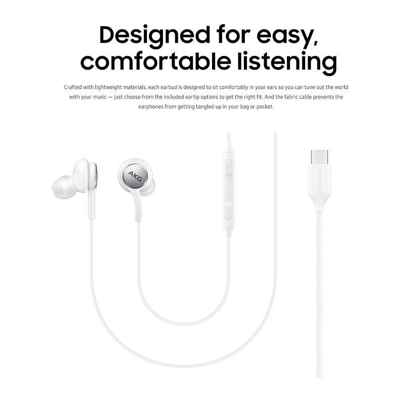Audífonos Akg Conector Tipo C Dac Integrado Samsung Blanco