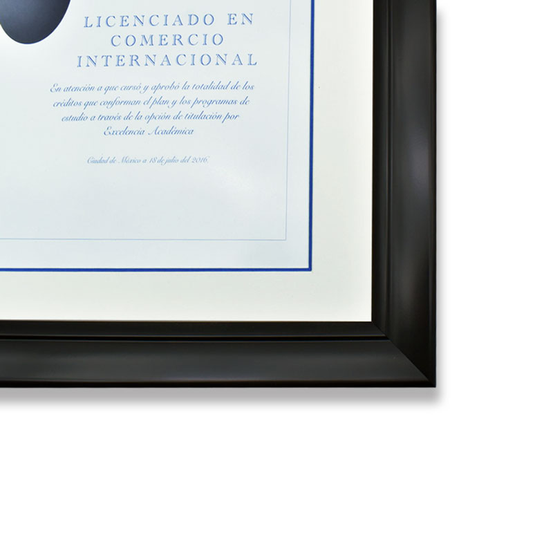 Marco para Titulo profesional con Cristal y doble Maria Luisa, PASPARTU FRAMES