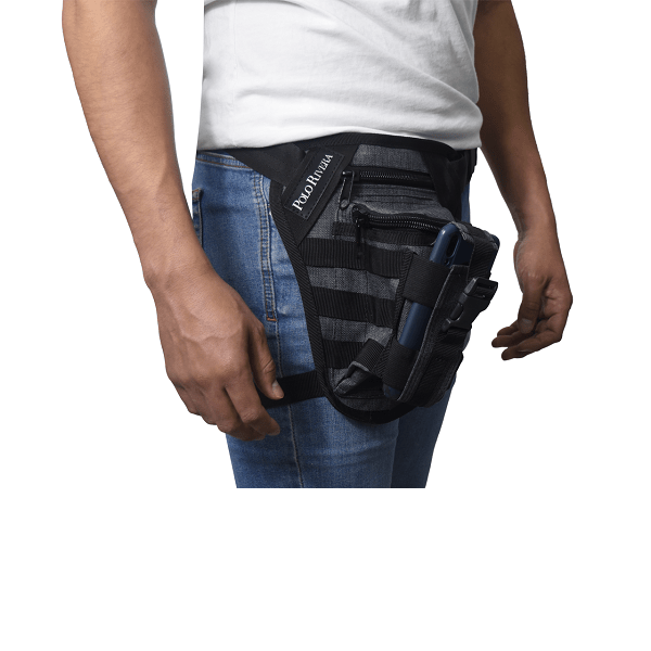 Piernera Tactica Para Celular POLO RIVERA Gris