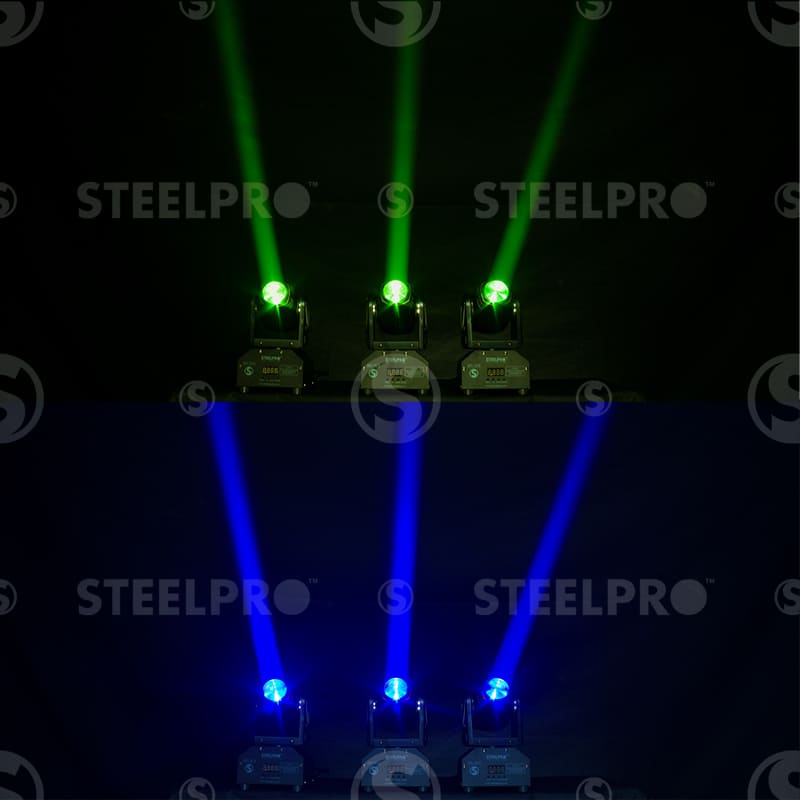 Mini Cabeza Móvil Beam LED RGBW- 4 En 1 - 15 Watts Steelpro 