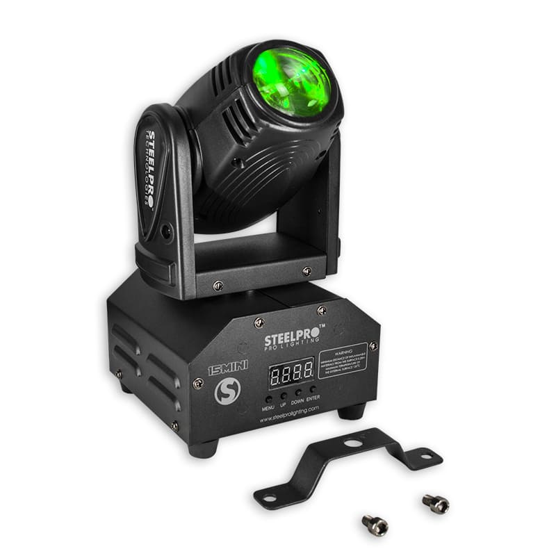 Mini Cabeza Móvil Beam LED RGBW- 4 En 1 - 15 Watts Steelpro 