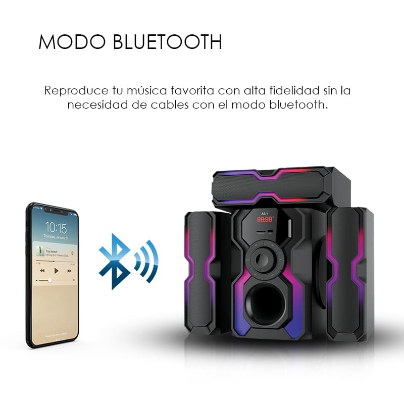 Steelpro Minicomponente Home theater 10,000 W - Armony - A3.1