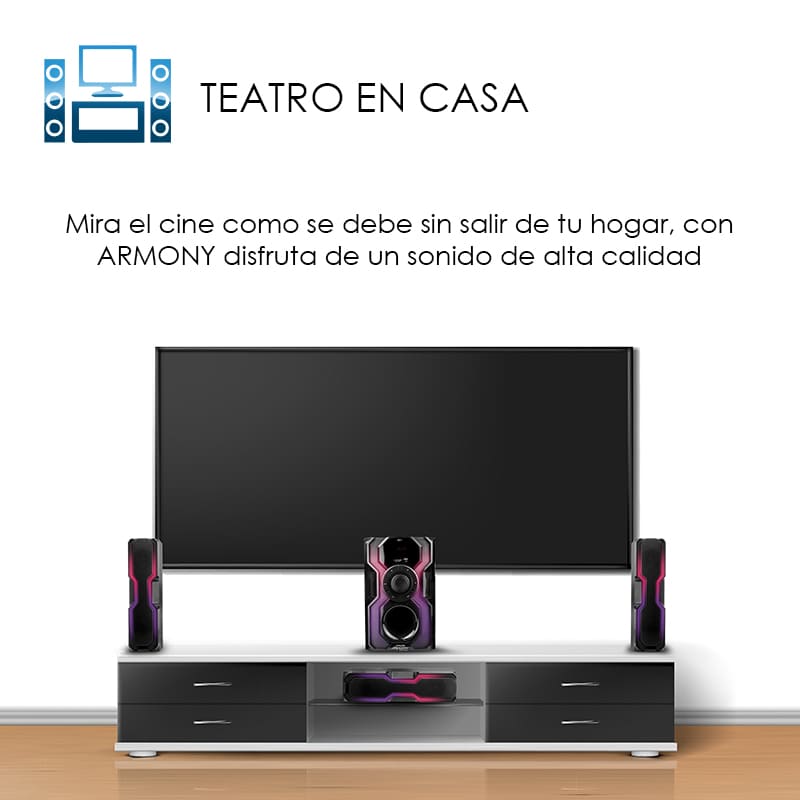 Steelpro Minicomponente Home theater 10,000 W - Armony - A3.1