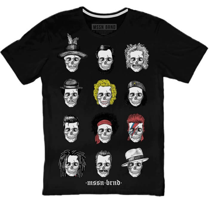 camisetas famosos calaveras