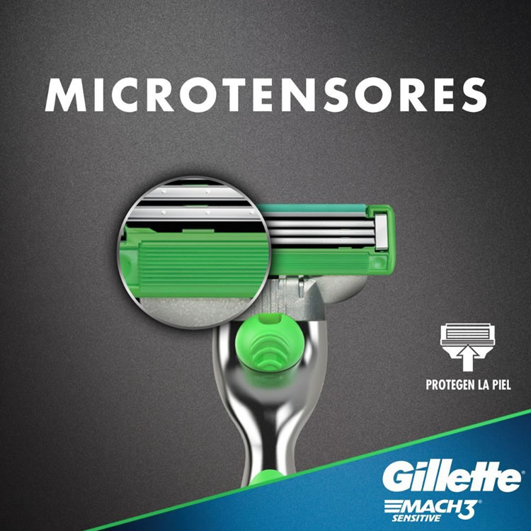 20 Cartuchos Para Afeitar Gillette Mach 3 Sensitive CST