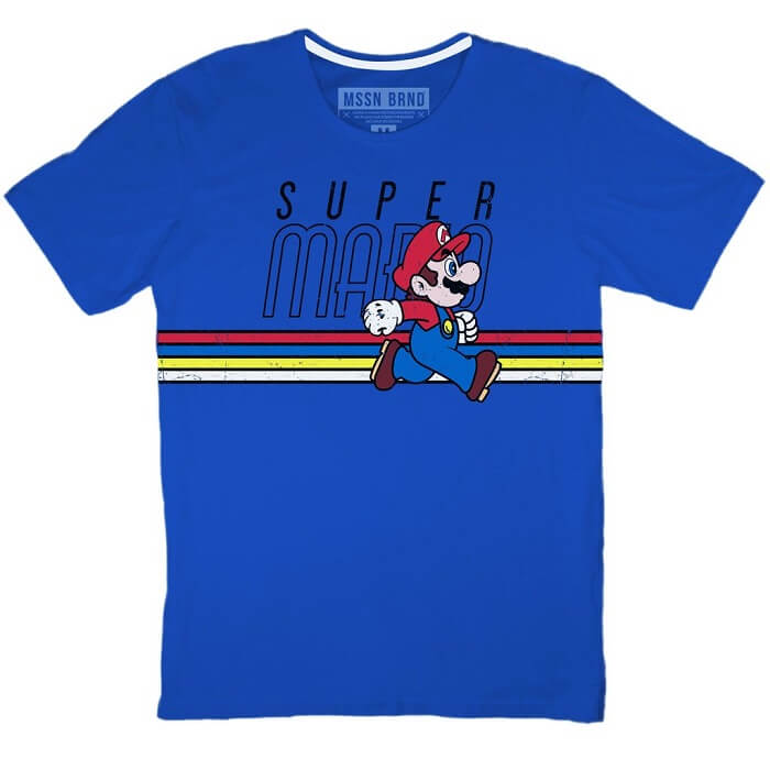 Playera Super Mario Azul Premium