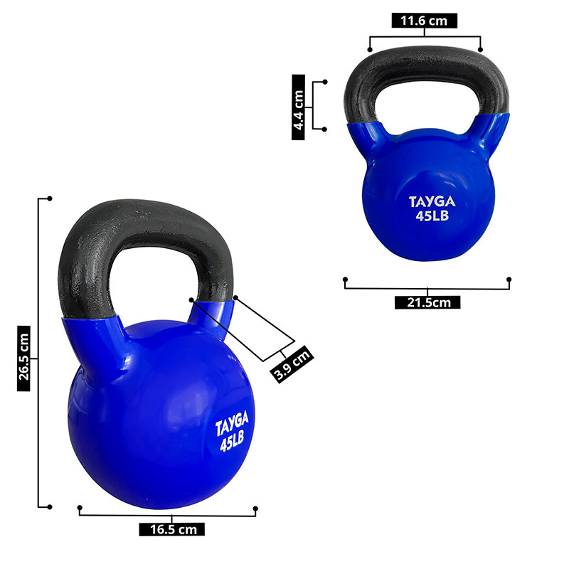 Tayga pesa Rusa fitness kettlebell 45 lb cubierta de vinil