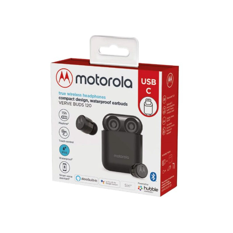 Audífonos Vervebuds 120 Inalámbricos Negro Motorola