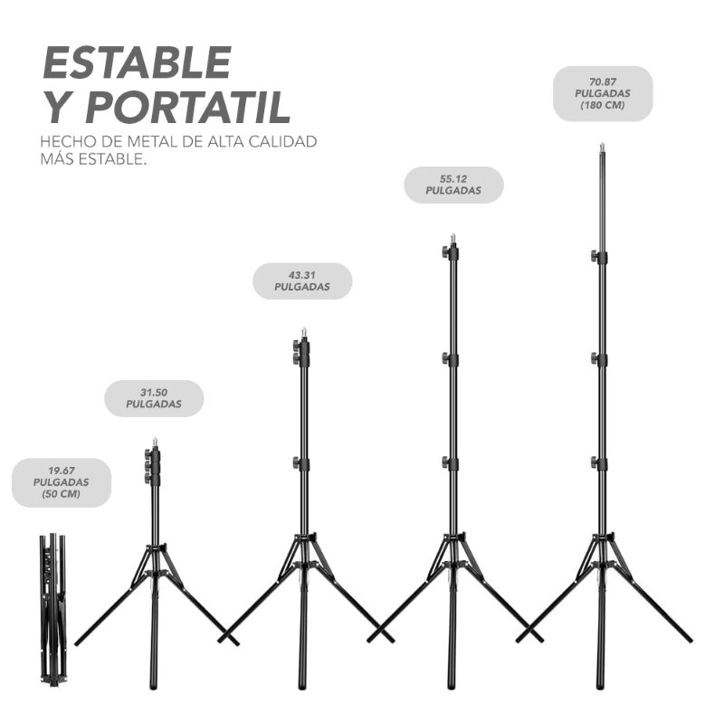 Aro Luz Kit Iluminación Luces Fotografía Tik Tok Tripié 