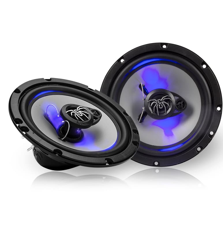 Par De Bocinas Para Auto De 6.5 Pulgadas Cono Plata Y Led Azul - LX650 - Soundstream