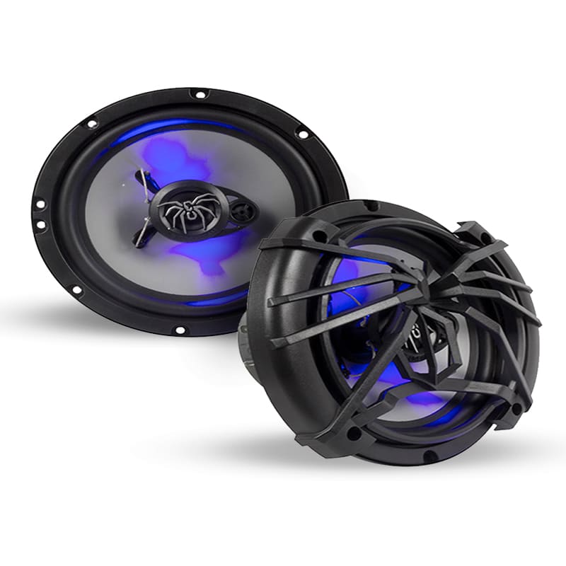 Par De Bocinas Para Auto De 6 x 9 Pulgadas Cono Plata Y Led Azul - LX690 - Soundstream