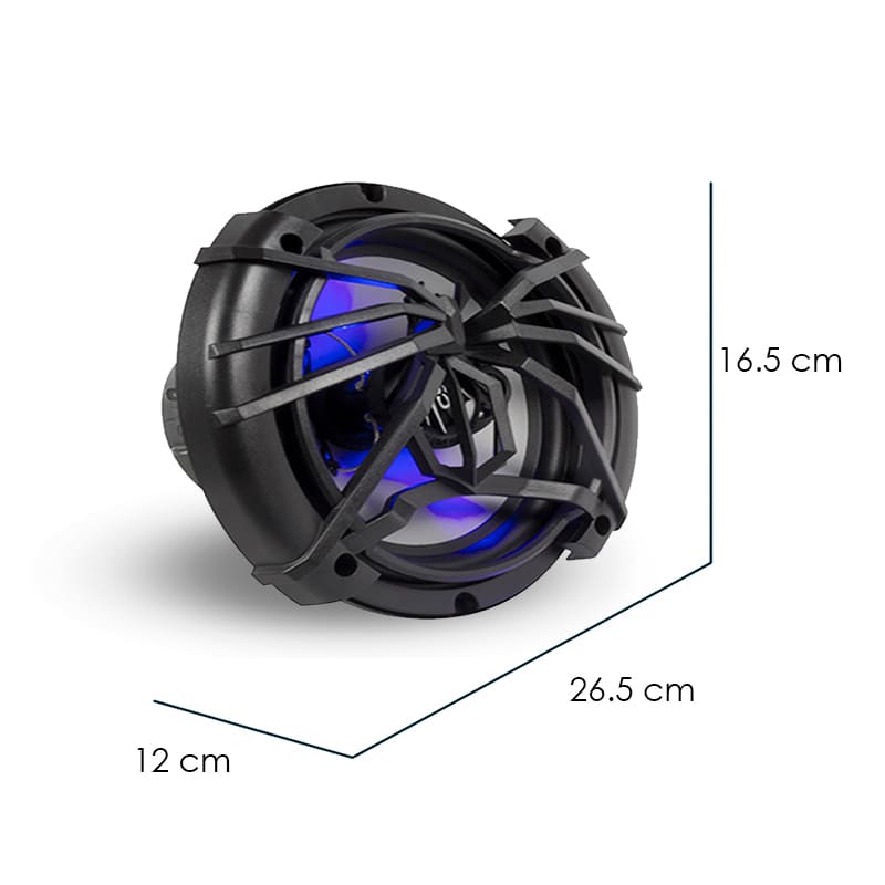 Par De Bocinas Para Auto De 6 x 9 Pulgadas Cono Plata Y Led Azul - LX690 - Soundstream
