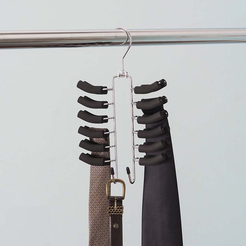 Gancho giratorio para corbatas y cinturones 