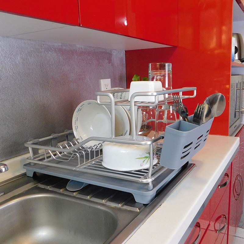 Escurridor de trastes 2 niveles con charola 