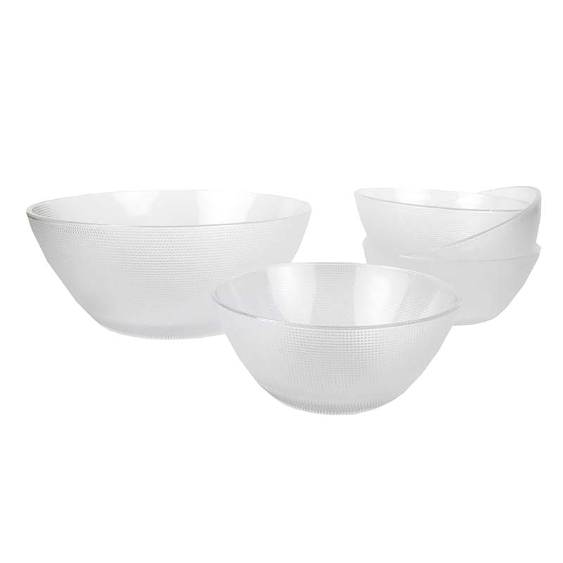 Juego de 5 bowls de vidrio