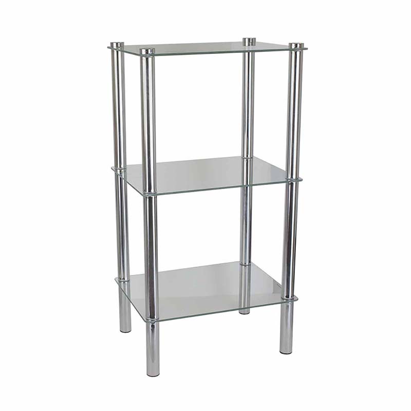 Estante de 3 niveles de vidrio 
