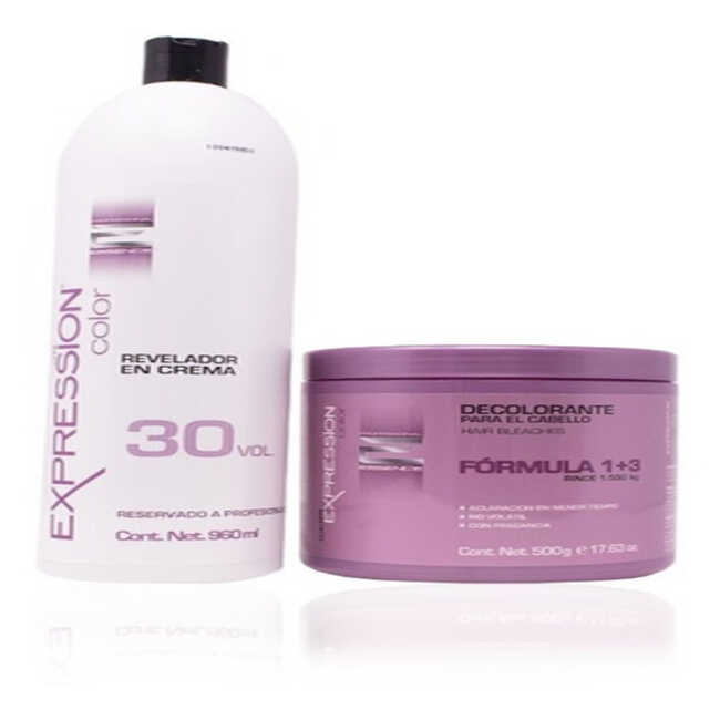 Tarro Decolorante Expression + Revelador en Crema 20 vol