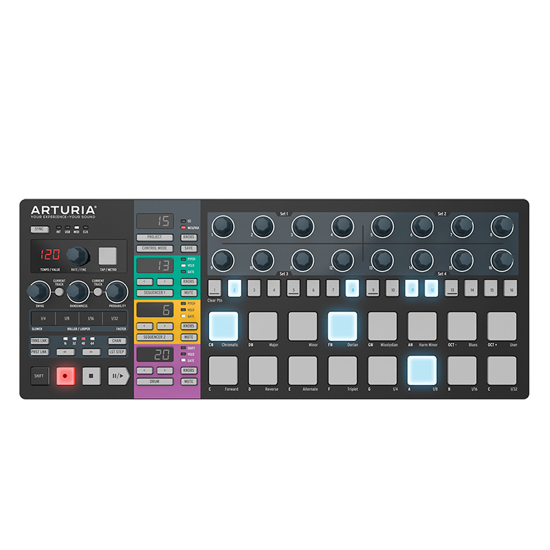 Controlador Secuenciador MIDI USB Arturia BeatStep Pro Black Edition