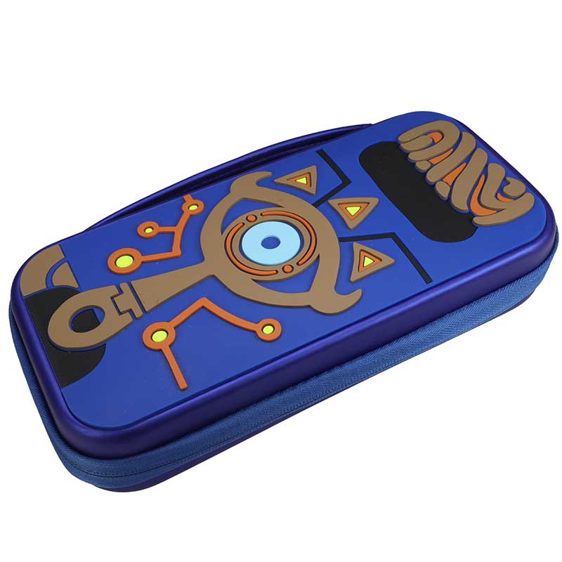 Estuche Kit Accesorios Nintendo Switch Zelda Piedra Sheikah Azul 
