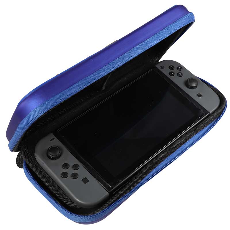 Estuche Kit Accesorios Nintendo Switch Zelda Piedra Sheikah Azul 