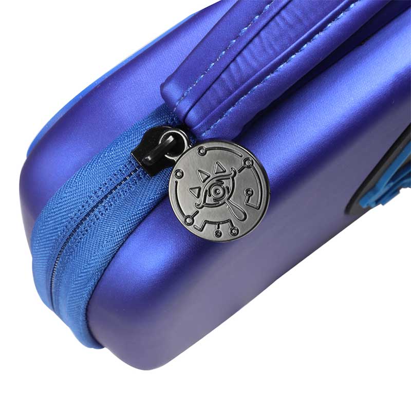 Estuche Kit Accesorios Nintendo Switch Zelda Piedra Sheikah Azul 