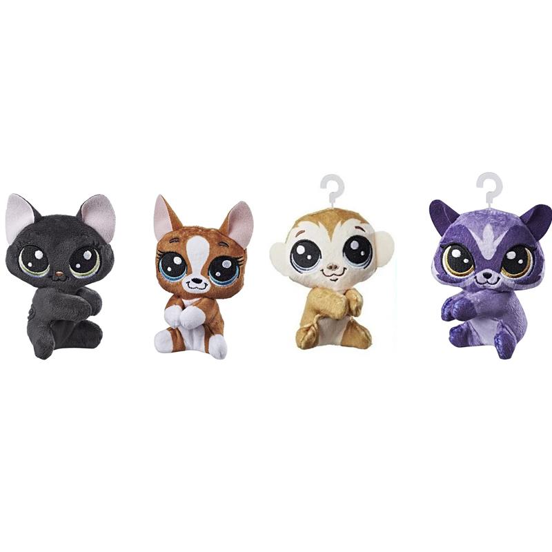 Littlest Pet Shop Mini Peluche Pack De 4  Con Clip 11 Cm