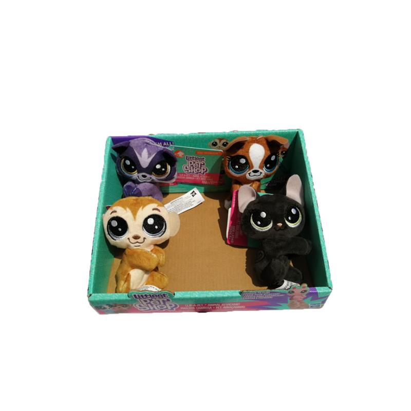 Littlest Pet Shop Mini Peluche Pack De 4  Con Clip 11 Cm