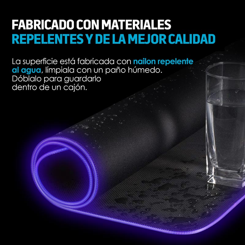 Mouse Pad Gamer XXL con Luz LED RGB tipo Control Redlemon